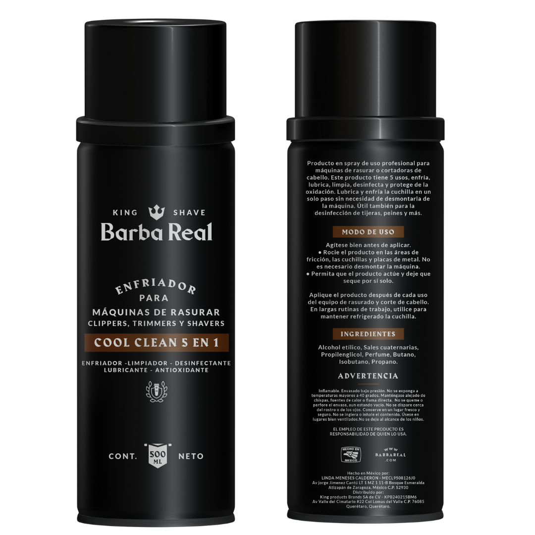 6-Pack Cool Clean 5 en 1 Barba Real | Spray 500 ml