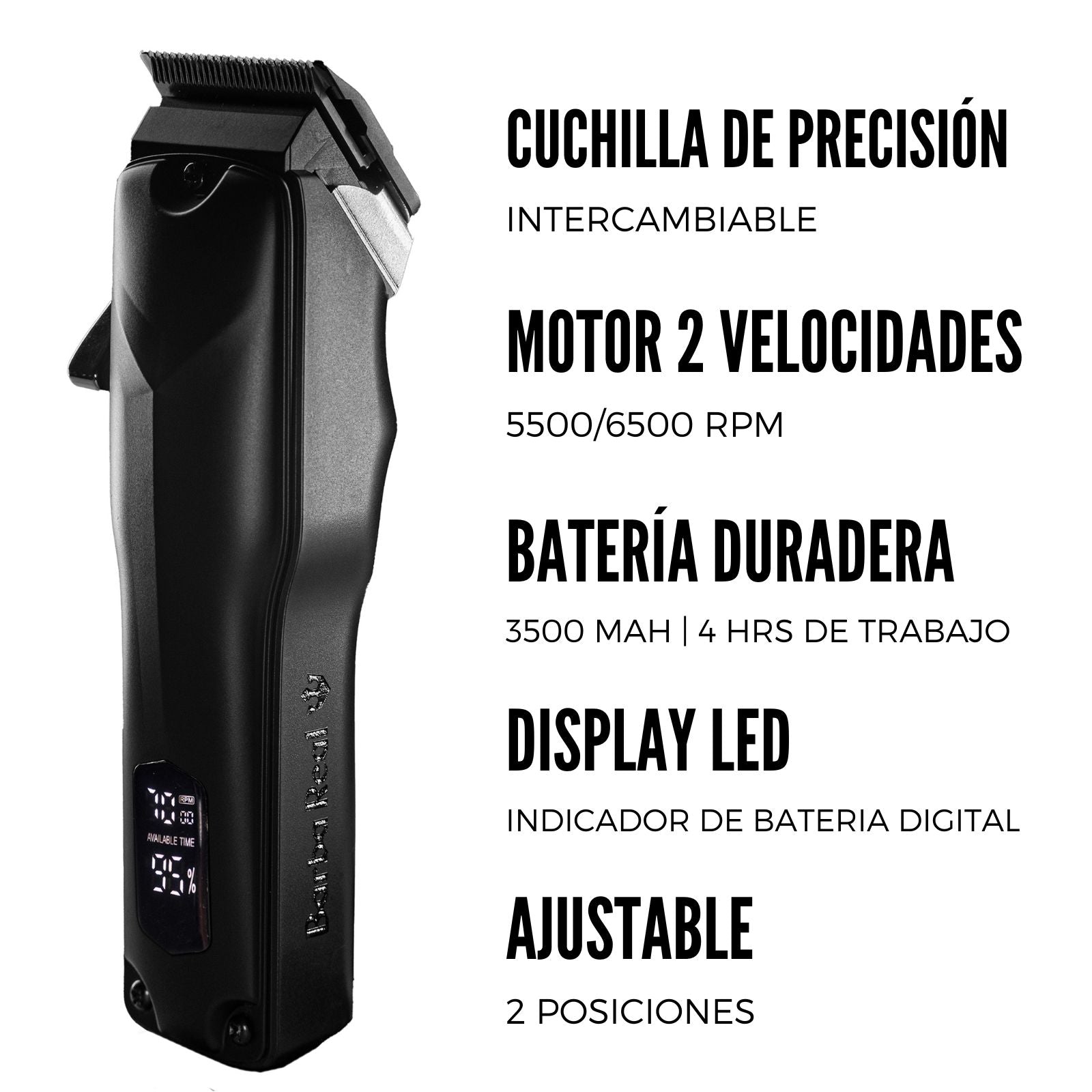 Clipper Barba Real | Recortadora De Barba y Cabello Recargable - BarbaReal