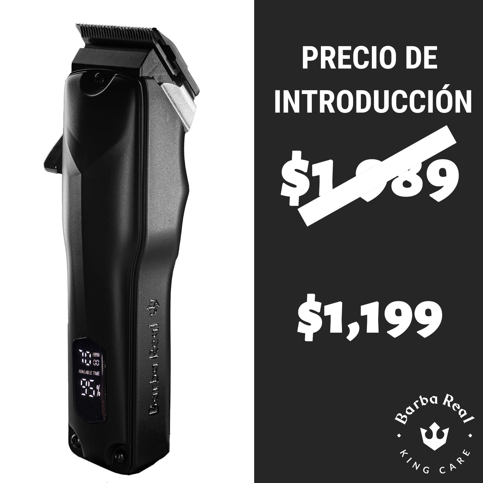 Clipper Barba Real | Recortadora De Barba y Cabello Recargable - BarbaReal