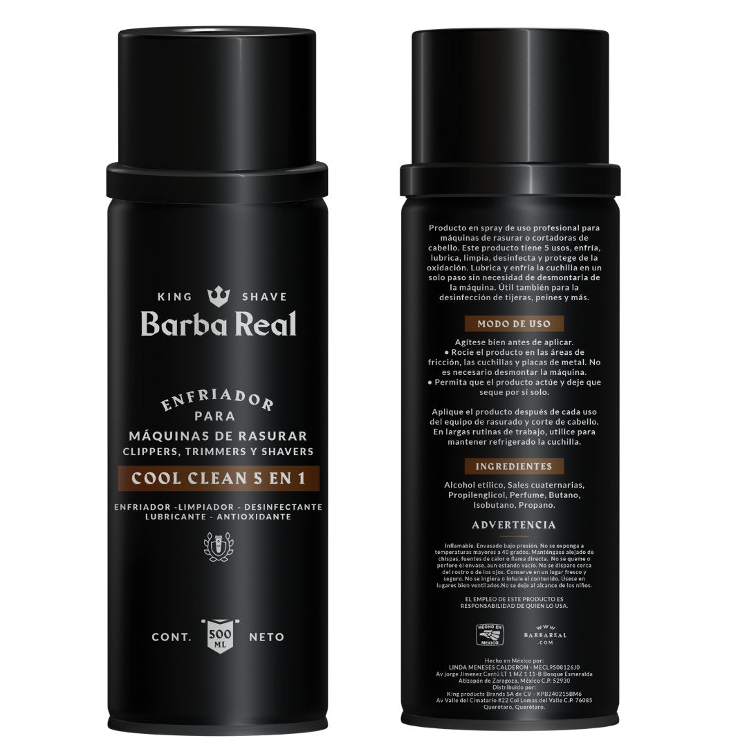 Cool Clean 5 en 1 Barba Real | Spray 500 ml - BarbaReal