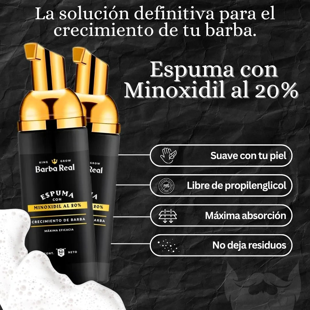 Kit Barba Real - Minoxidil al 20% +Biotina y Derma - BarbaReal