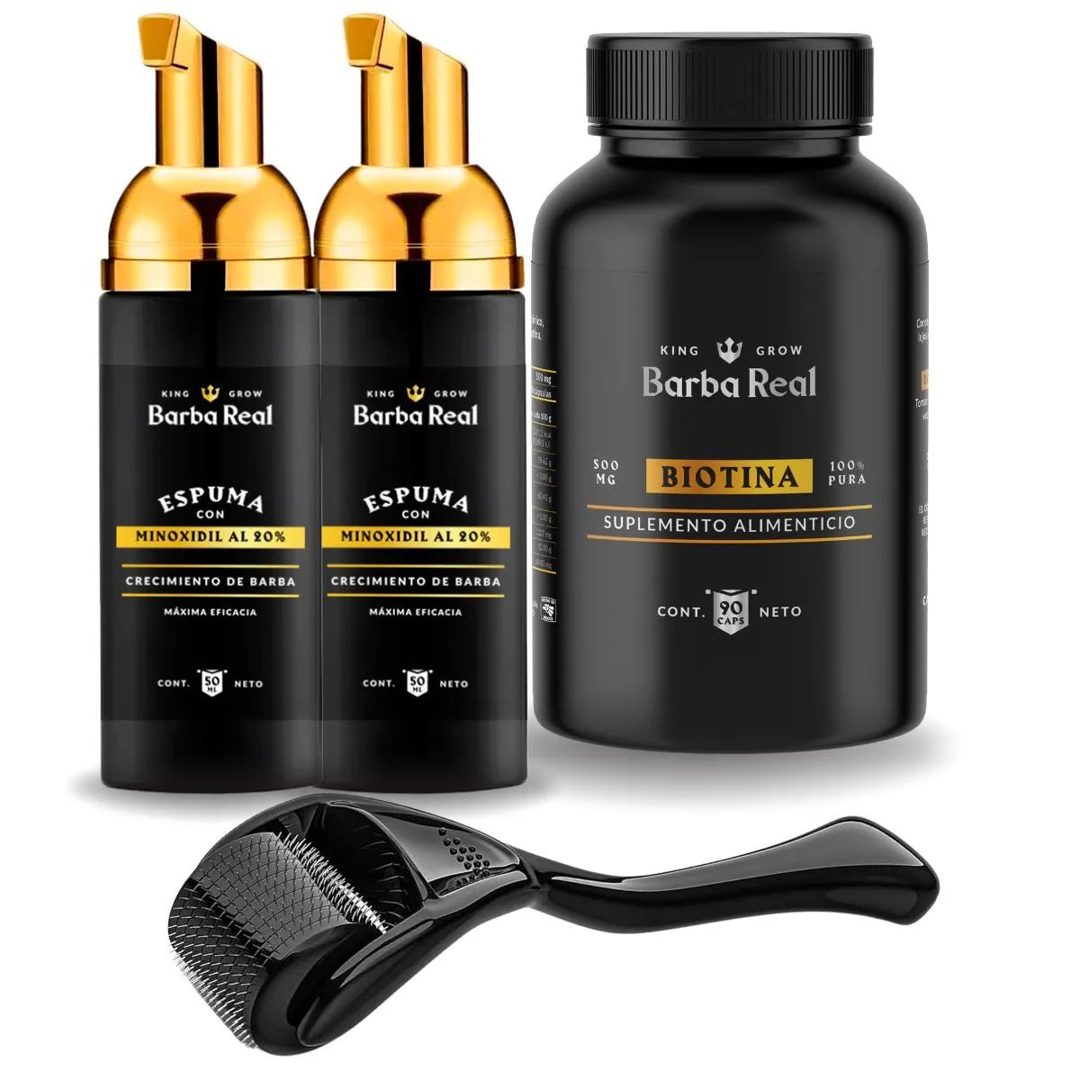 Kit Barba Real - Minoxidil al 20% +Biotina y Derma - BarbaReal