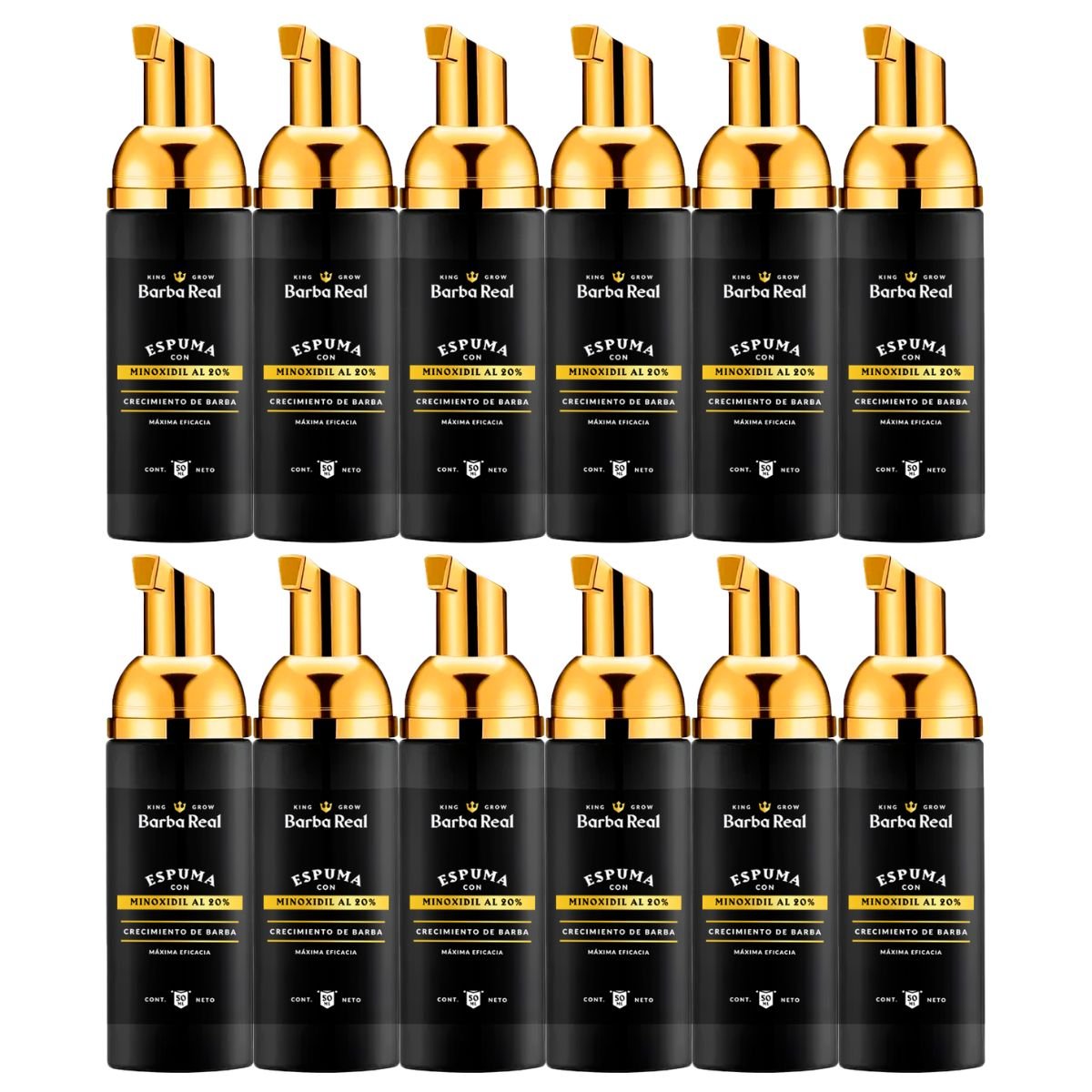 Kit barber Crecimiento | 12 Minoxidil al 20% en Espuma - BarbaReal