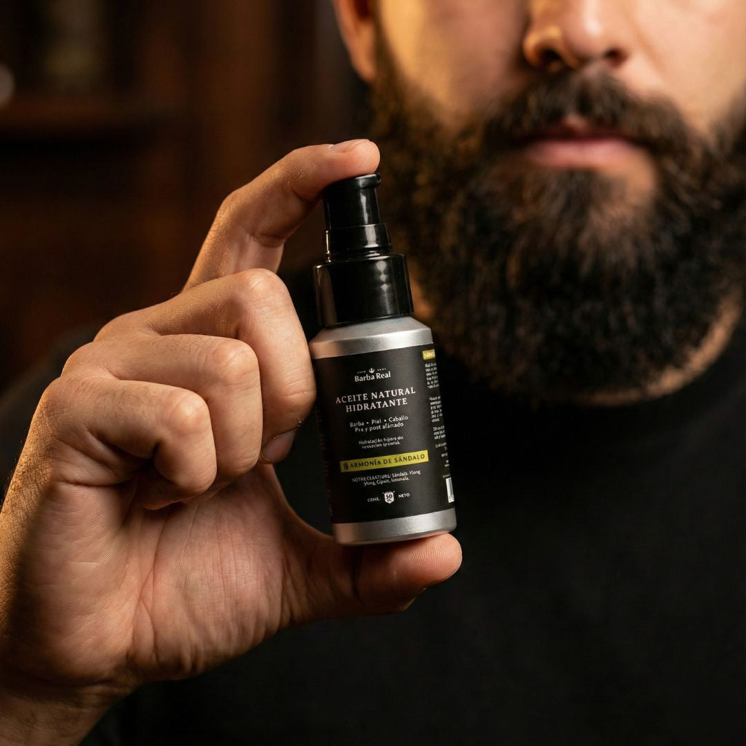Aceite Natural Hidratante | Barba-Cabello-Piel- Pre y Post Afeitado