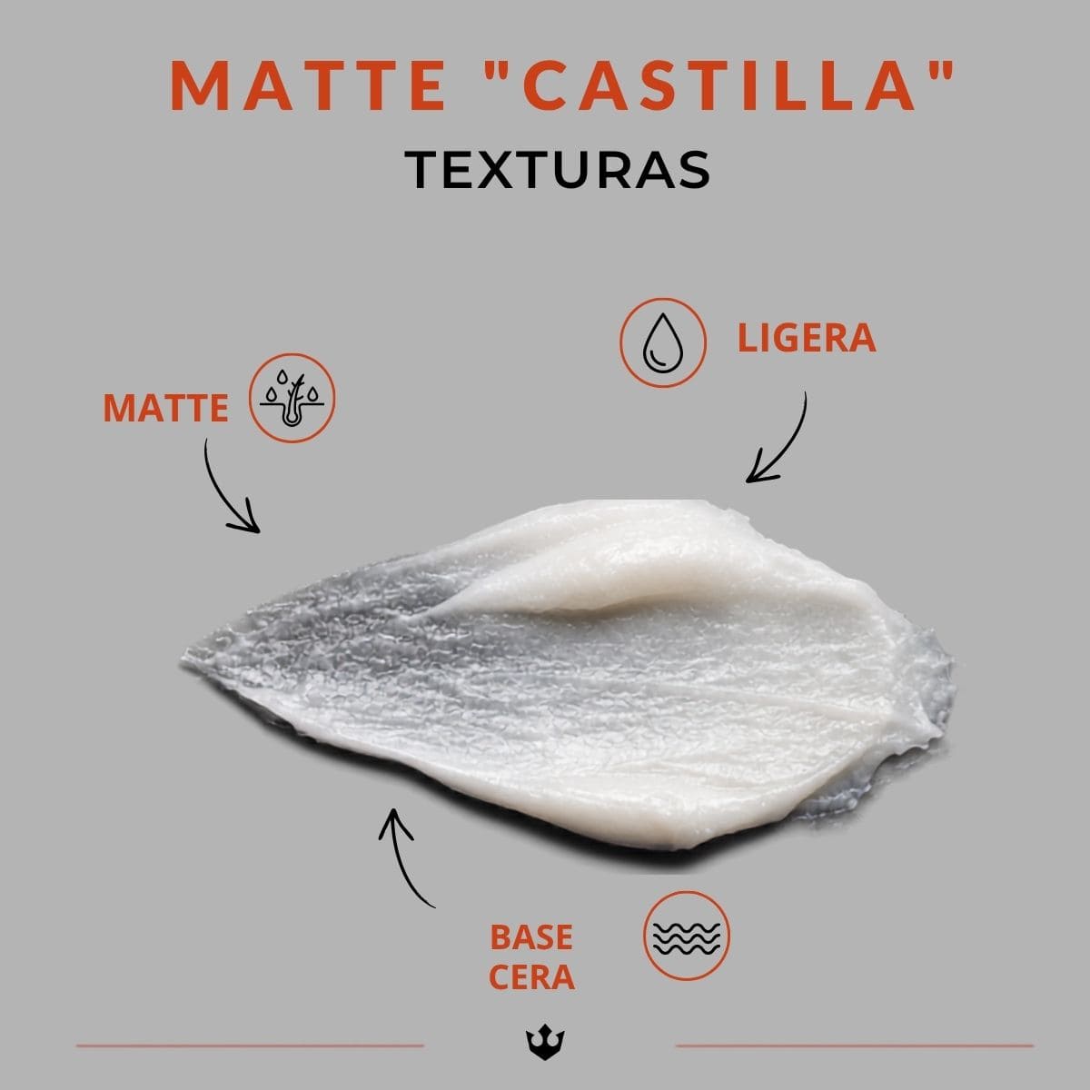 Pomada para estilizar cabello 100 G. Fijación media | Matte "Castilla" - BarbaReal