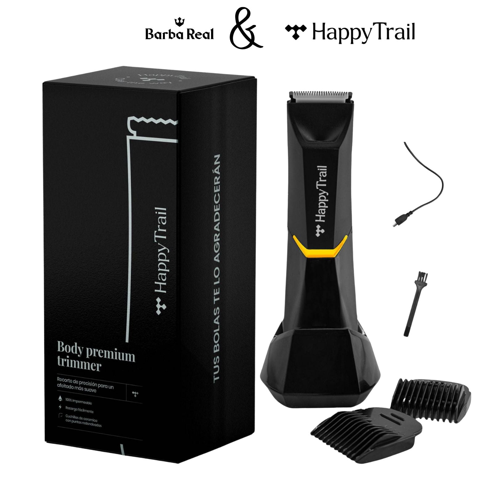 Recortadora Vello corporal | Happy Trail Recargable e impermeable - BarbaReal