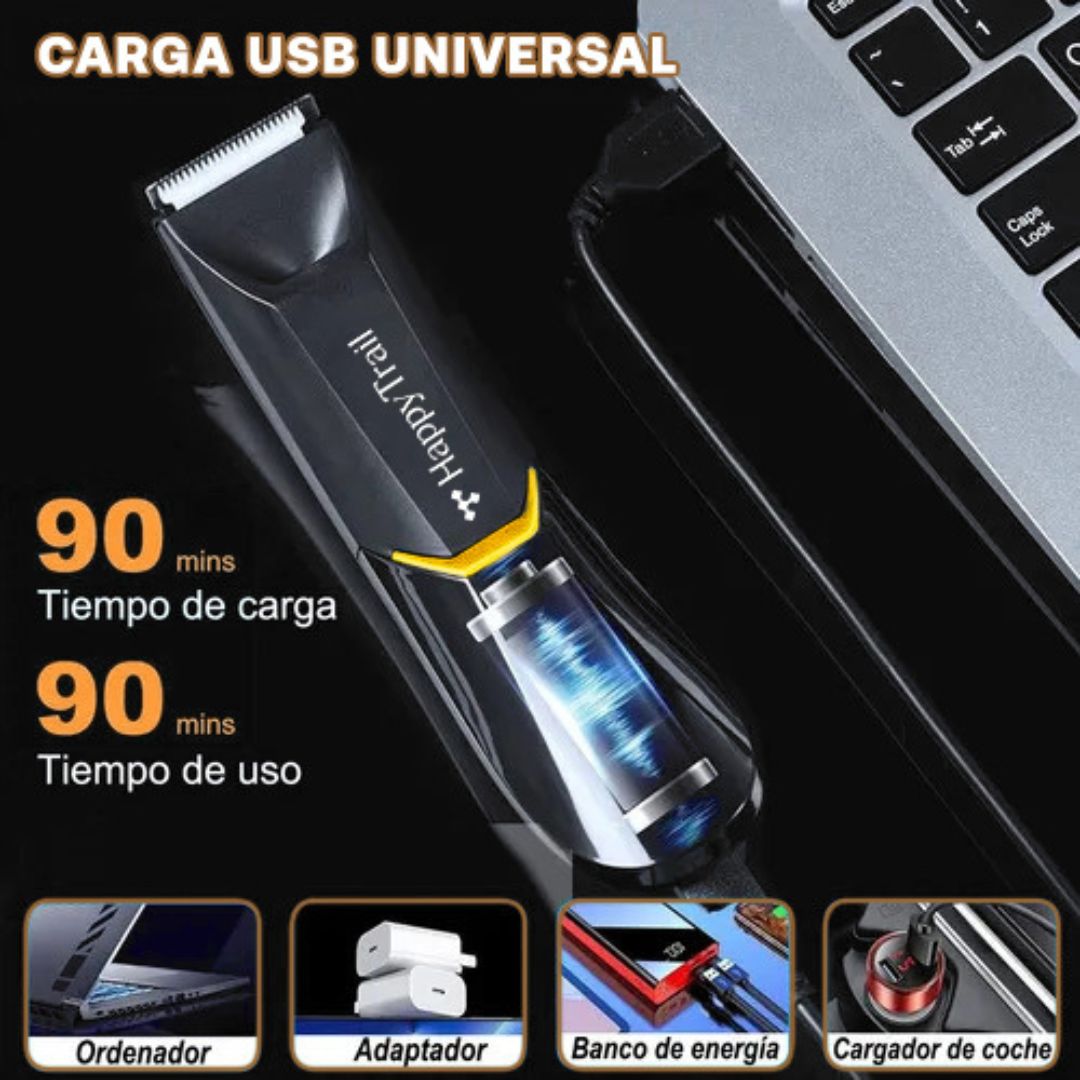 Recortadora Vello corporal | Happy Trail Recargable e impermeable - BarbaReal