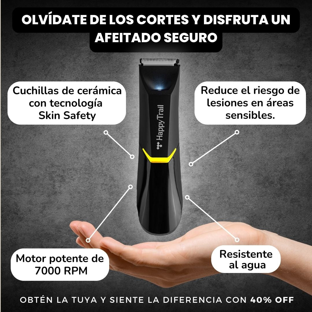 Recortadora Vello corporal | Happy Trail Recargable e impermeable - BarbaReal