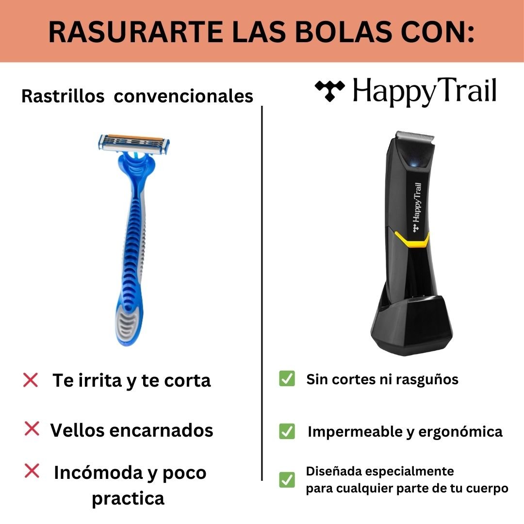 Recortadora Vello corporal | Happy Trail Recargable e impermeable - BarbaReal
