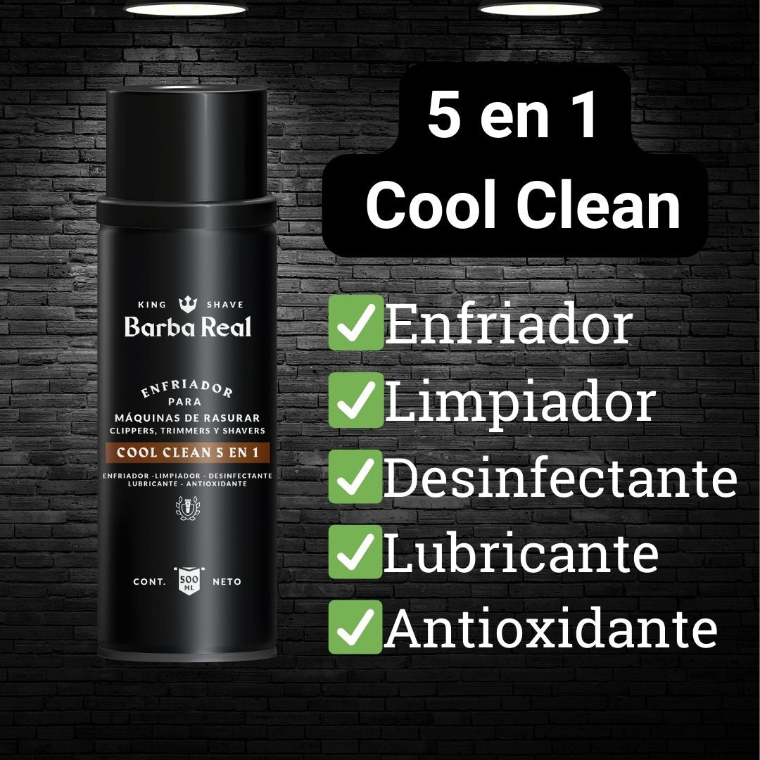 12 - Pack Cool Clean 5 en 1 Barba Real | Spray 500 ml - BarbaReal