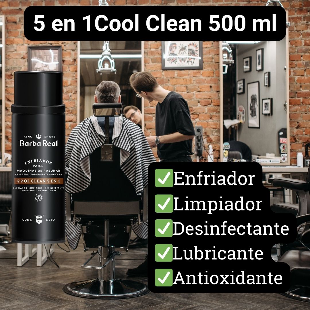 12 - Pack Cool Clean 5 en 1 Barba Real | Spray 500 ml - BarbaReal