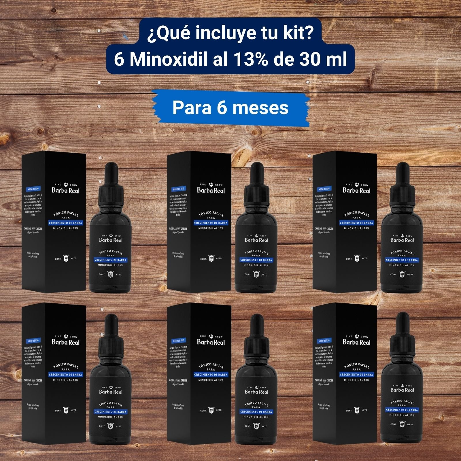 Kit 6 Minoxidil al 13%