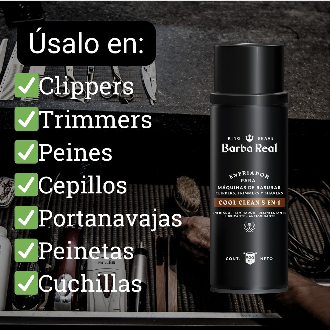 6 - Pack Cool Clean 5 en 1 Barba Real | Spray 500 ml - BarbaReal