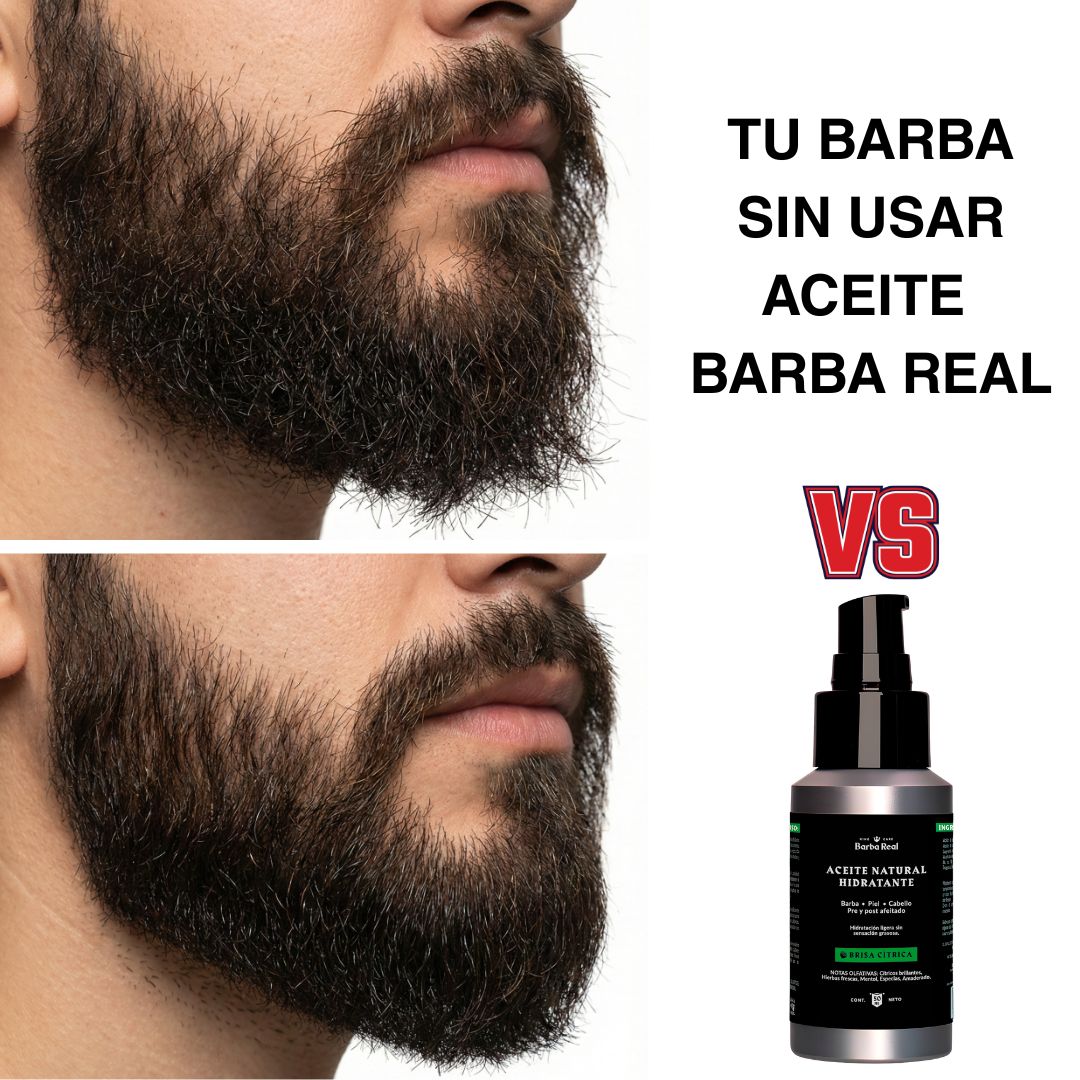 Aceite Natural Hidratante | Barba-Cabello-Piel- Pre y Post Afeitado - BarbaReal