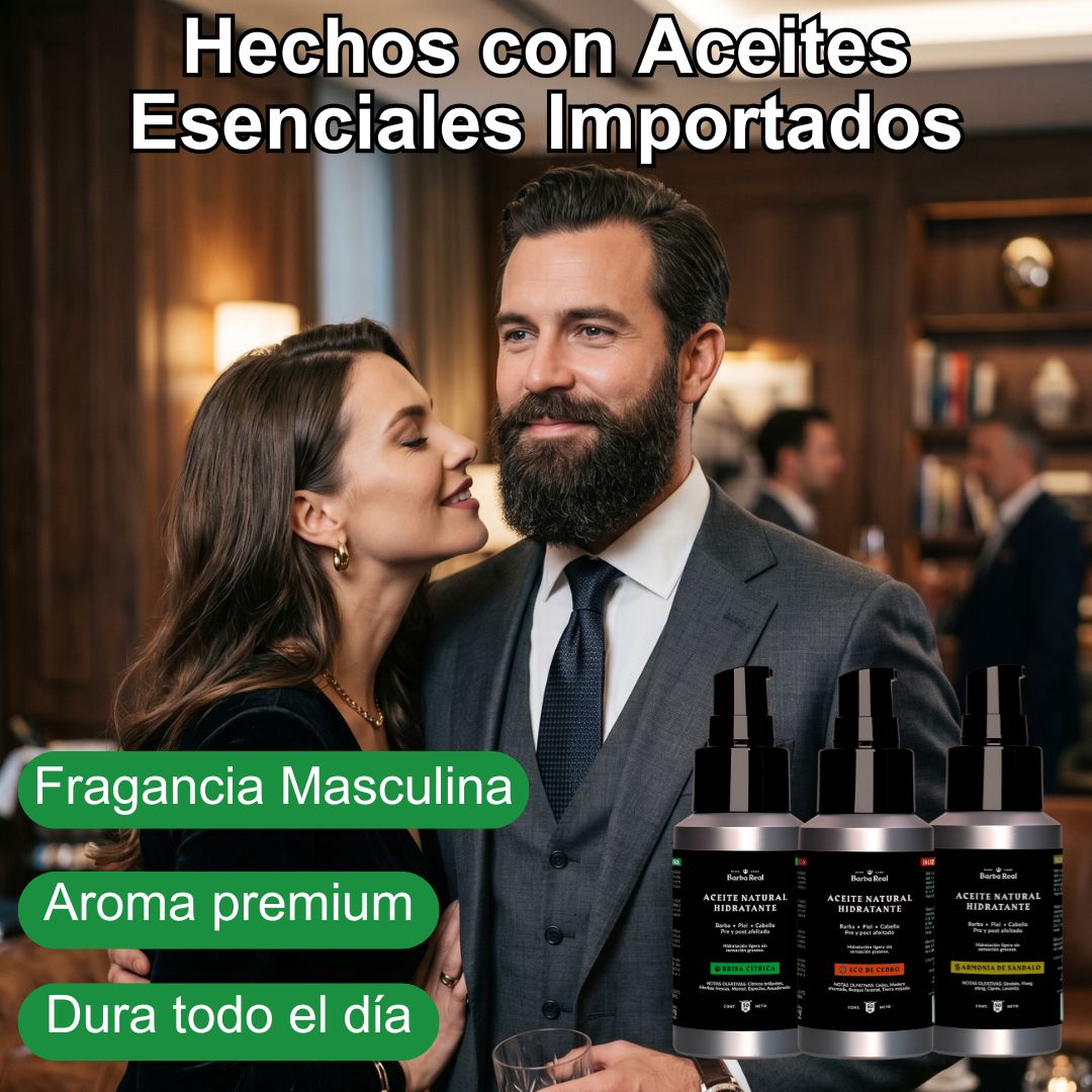 Aceite Natural Hidratante | Barba - Cabello - Piel - Pre y Post Afeitado - BarbaReal