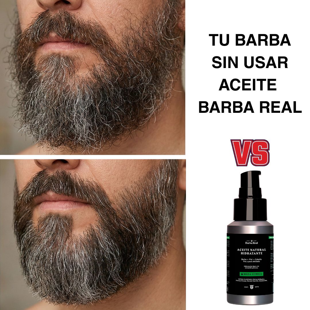 Aceite Natural Hidratante | Barba-Cabello-Piel- Pre y Post Afeitado - BarbaReal