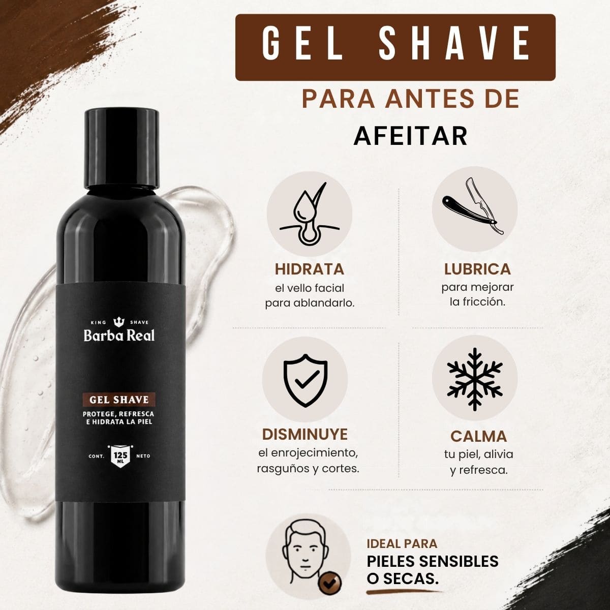 Gel Shave | Para antes de afeitar - BarbaReal