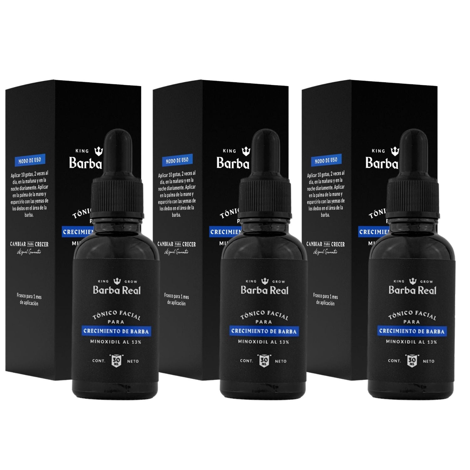 Kit 3 Minoxidil al 13% - BarbaReal
