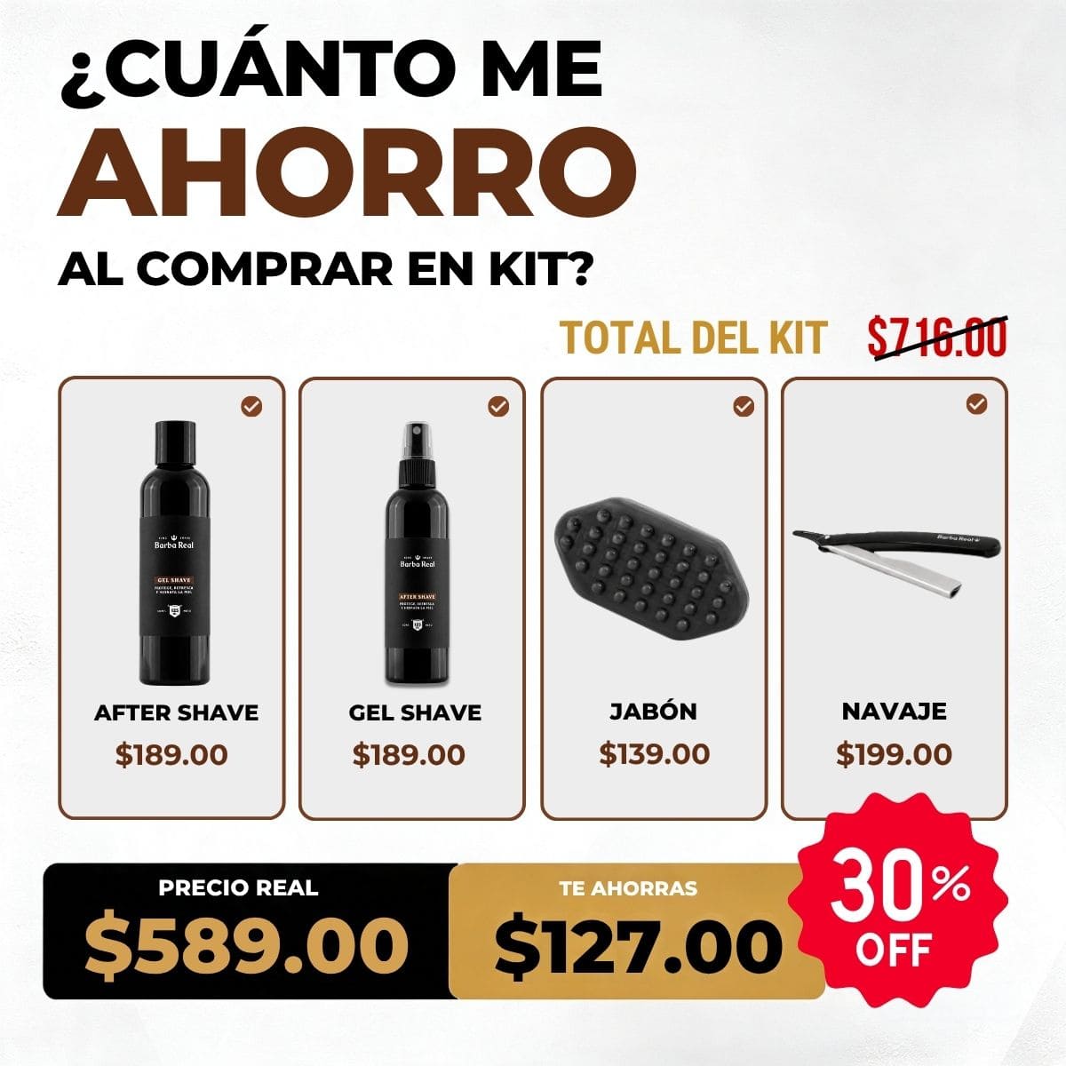 Kit Afeitado Perfecto | Incluye Navajas - BarbaReal