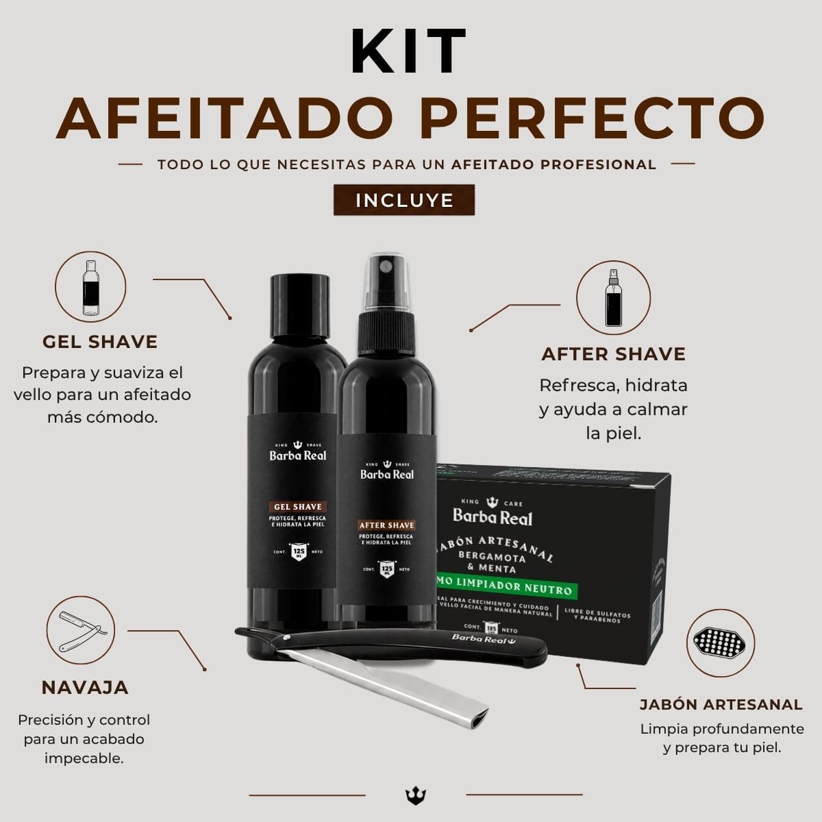 Kit Afeitado Perfecto | Incluye Navajas - BarbaReal