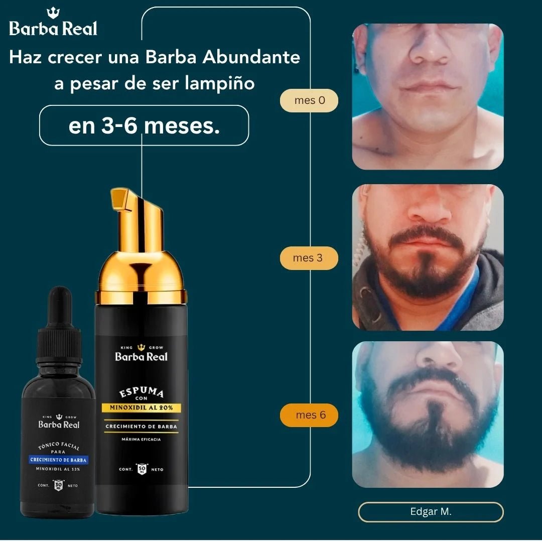 Kit Barba Real - Minoxidil al 20% +Biotina y Derma - BarbaReal