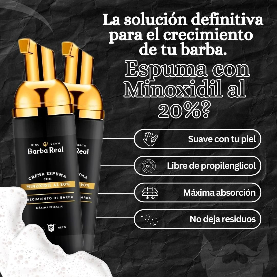 Kit Barba Real - Minoxidil al 20% +Biotina y Derma - BarbaReal