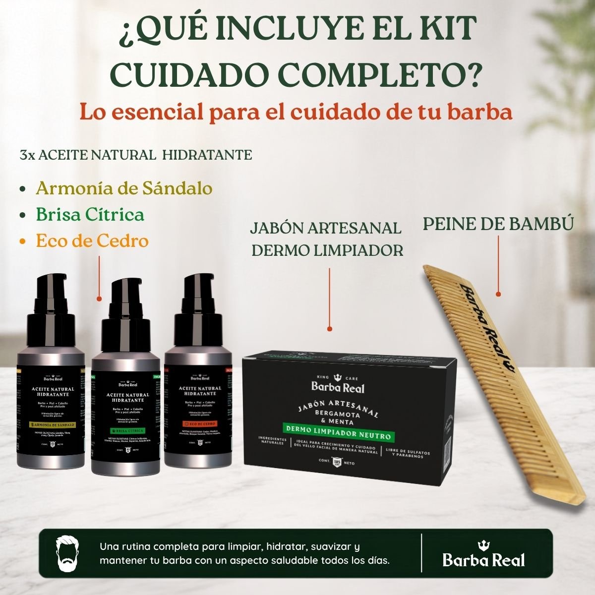Kit cuidado completo | Barba Y cabello. - BarbaReal