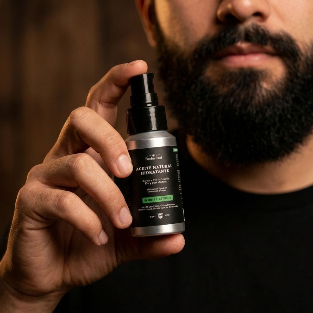 Aceite Natural Hidratante | Barba-Cabello-Piel- Pre y Post Afeitado