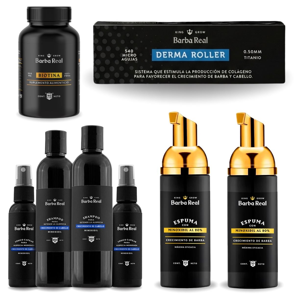 Pack Barba y Cabello con Minoxidil al 20% | Tratamiento completo para ambas zonas. - BarbaReal