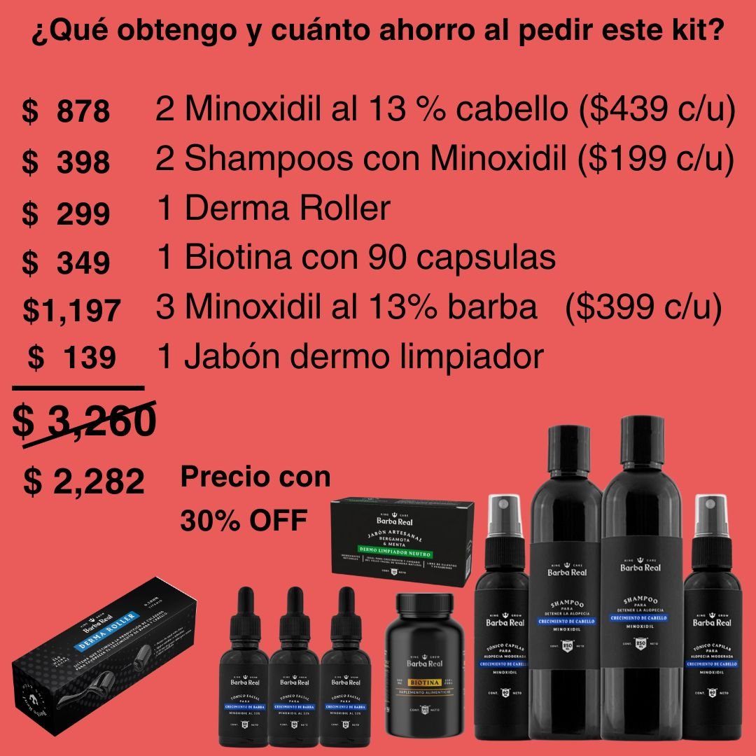 Pack Barba y Cabello | Tratamiento completo para ambas zonas, tónicos y sprays - BarbaReal