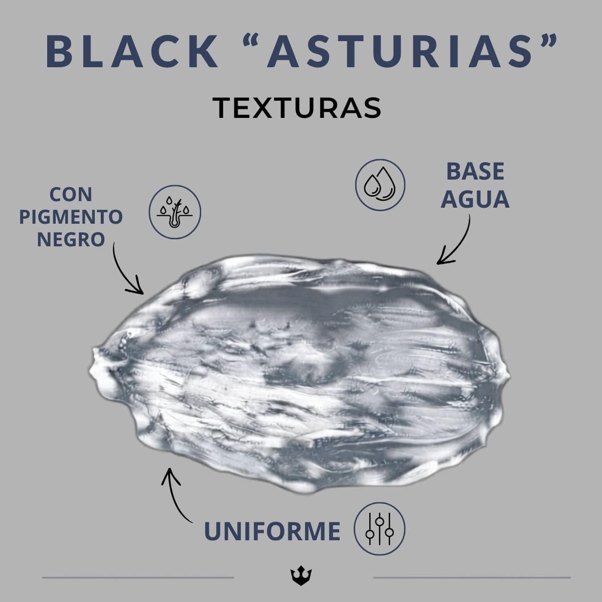 Pomada para estilizar cabello Black 100 G. | fijación media "Asturias" Con pigmento - BarbaReal