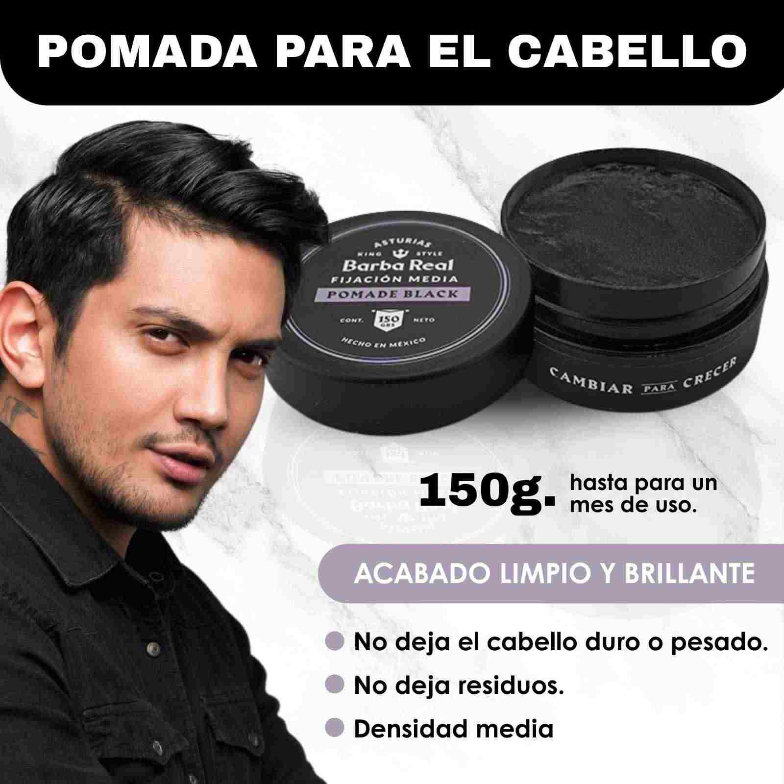 Pomade Black "Asturias" - BarbaReal