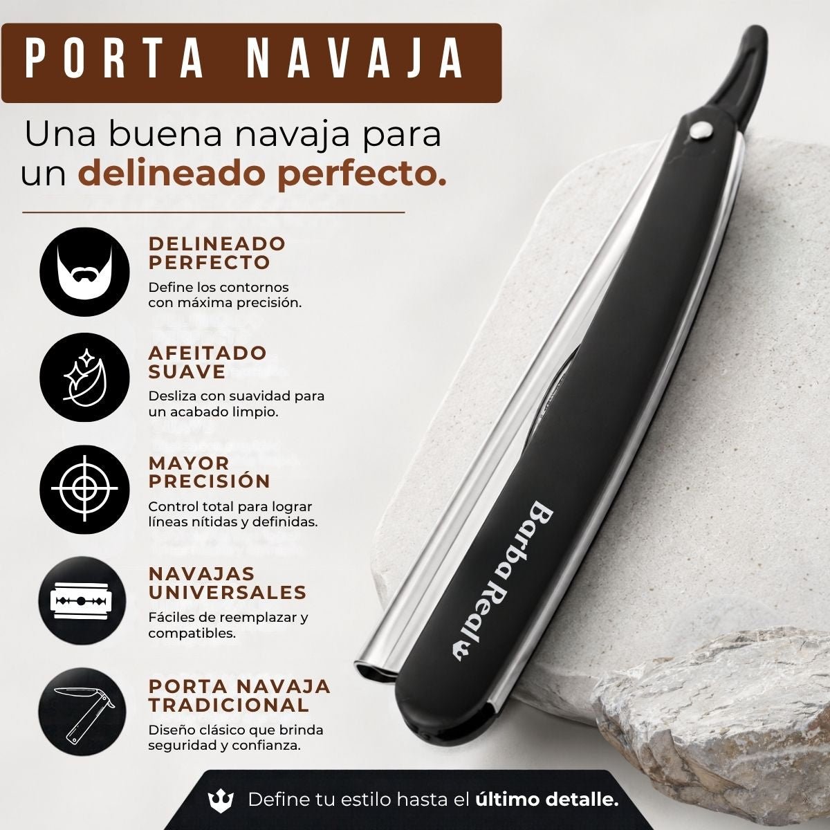 Porta Navaja para afeitar | Incluye Navajas - BarbaReal