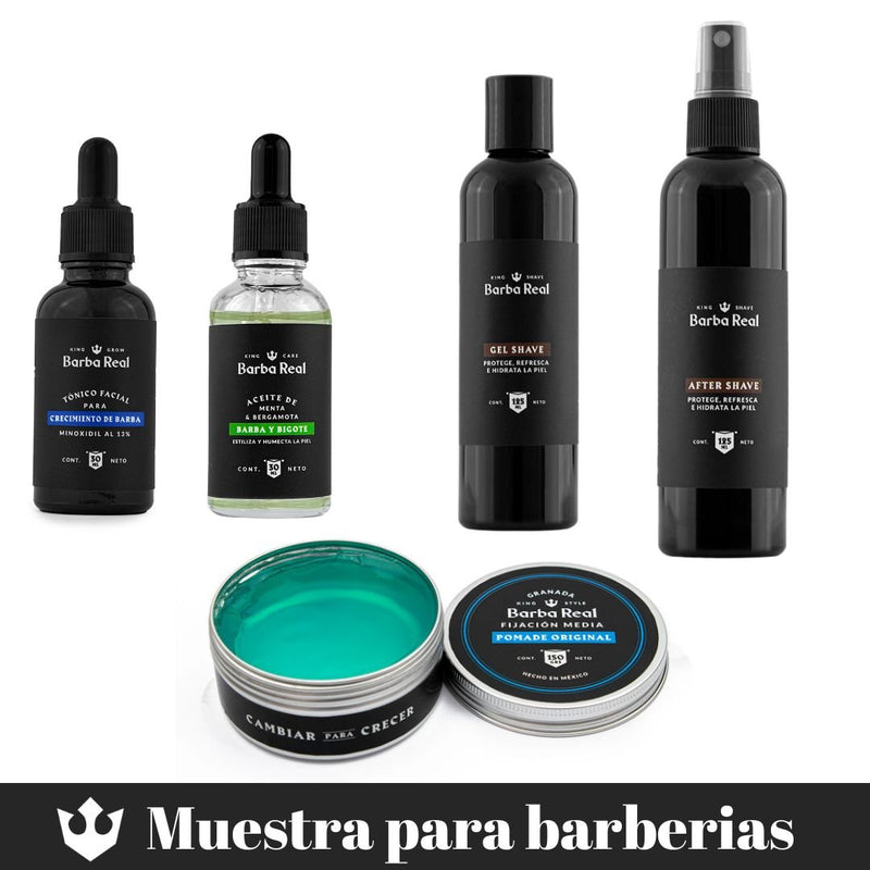 Muestra de productos para Barberias - BarbaReal